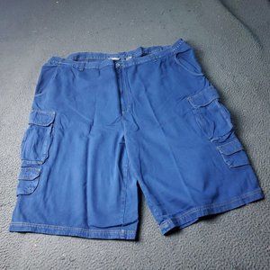 King Size Denim Jean Shorts Mens Size 54 Big & Tall Blue Cotton Cargo